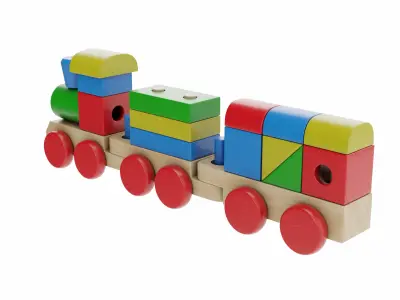 Toy Train 3D model 12