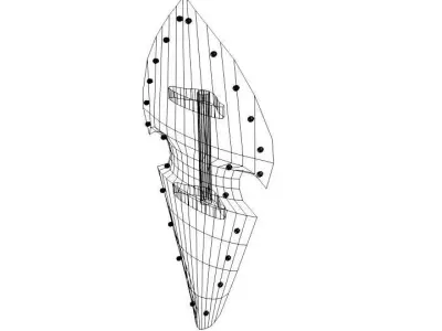 Personal Armor Shield - Medieval Elven 3D model