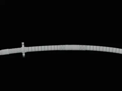 Katana - Sandai Kitetsu Low-poly 3D model