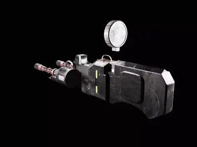 Portable Gatling Gun 3D model
