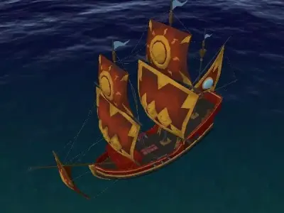 Pirate Ship 7 Low-poly 3D model