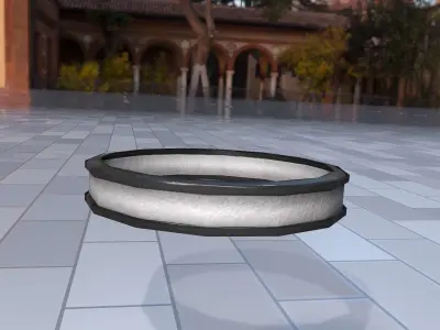 Ring for the  Iron Power Pole 1 - Object 122 Low-poly 3D model