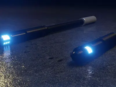 Escrima Sticks 3D model