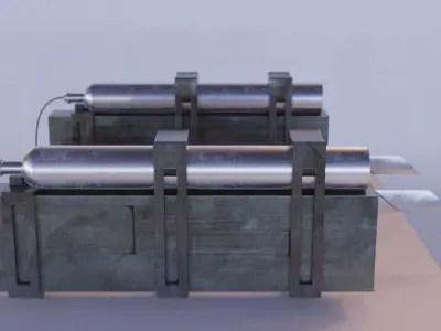 Attack on titan omni directional ODM 3D maneuver gear  Low-poly 3D model
