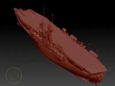 Aircraft Carrier Low-poly 3D model by LIUSHUWEN