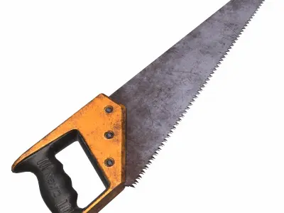 Saw Gardening Tool Low Poly Low-poly 3D model