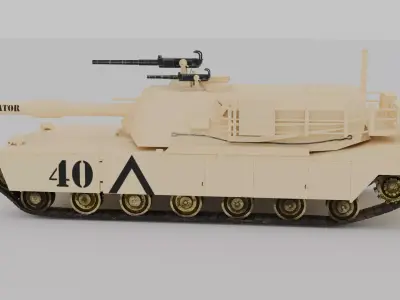 M1A1 Abrams Tank 3D model