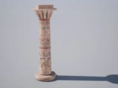 Egyptian Column Low-poly 3D model
