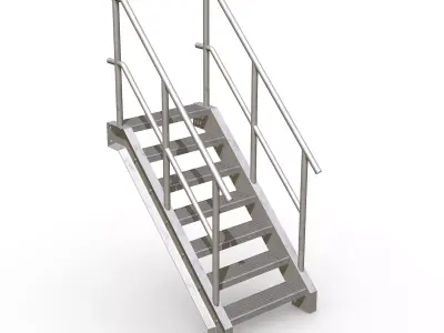 Grid stairs collection - 4 Free Samples Free 3D model