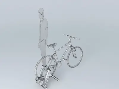 Bicycle pedal power electric generator Free 3D model
