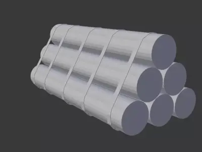 Steel Cylinder Low-poly 3D model