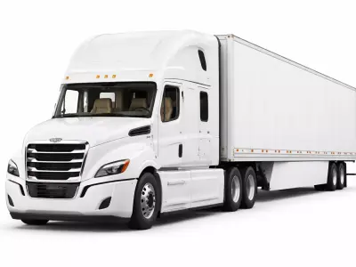 Freightliner Cascadia Low Poly Semi Truck Tractor Low-poly 3D model