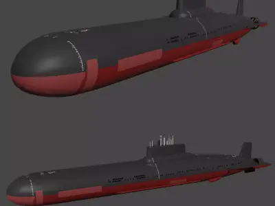 Typhoon-Class Submarine 3D model purchase