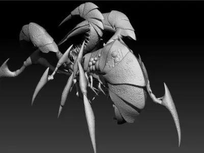 dreadful beetle high poly zbrush project 3D model