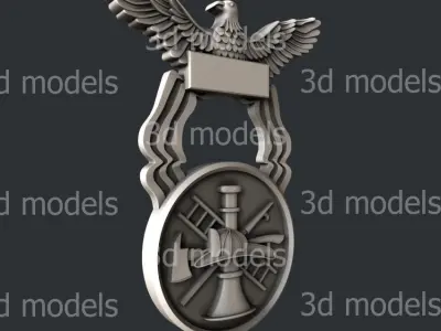 3d STL models for CNC or 3d printer firefighter  3D print model 3D model