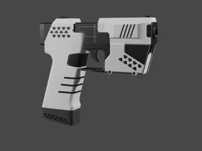 Sci-fi pistol Free low-poly 3D model buy