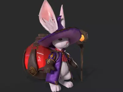 magic rabbit Low-poly 3D model