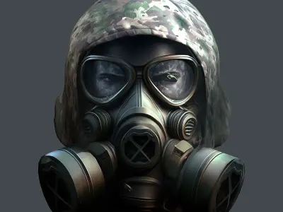 Helmet 3d model military combat Military Low-poly Low-poly 3D model 38