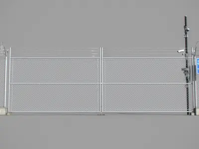 Barbed Wire Fence 3D model get