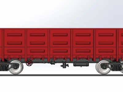 Open wagon model 12-757 scale 1 to 87 3D print model