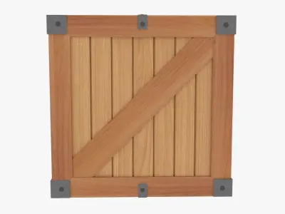 Wooden Crate  Low-poly 3D model purchase