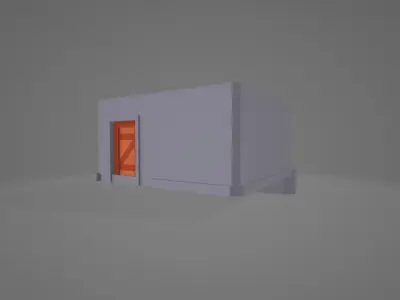 low poly bunker pack Low-poly 3D model