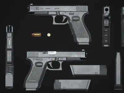 G 41 Pistol Low-poly 3D model