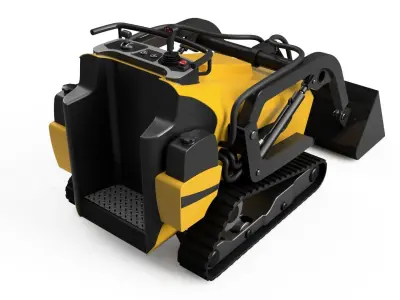 Skid Steer Mini Excavator 3D model