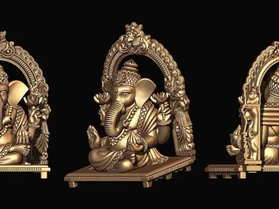 GANESHA WITH STAND 3D 3D print model