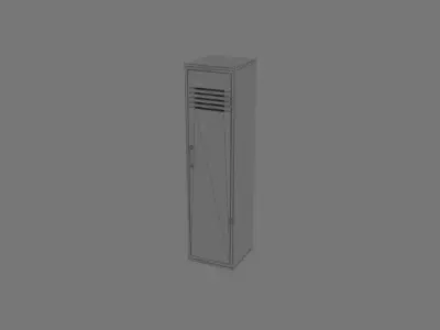 Industrial Metal Cabinet 3D model