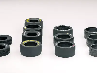 Ultimate Tire Package  Racing slicks-street-race-offroad 3D model