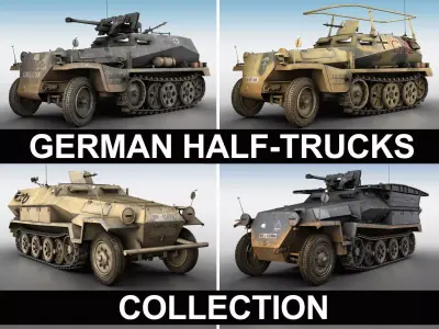 German Half Trucks - Collection 3D model