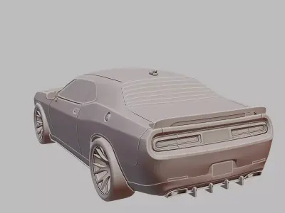 Dodge Challenger Custom 3D Printable  3D print model