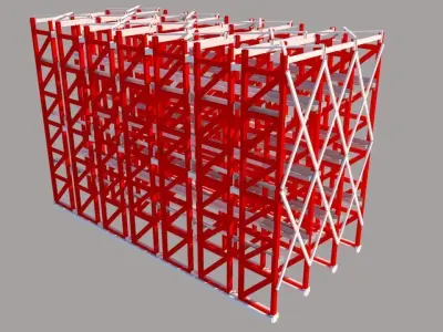 Drive in rack system 3D model