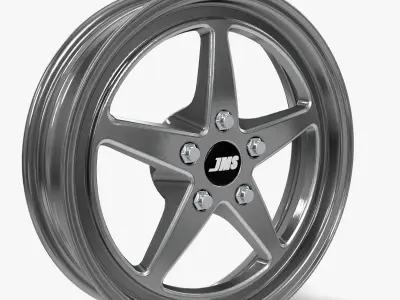 JMS Avenger Series Race Front Wheel Polished 3D model