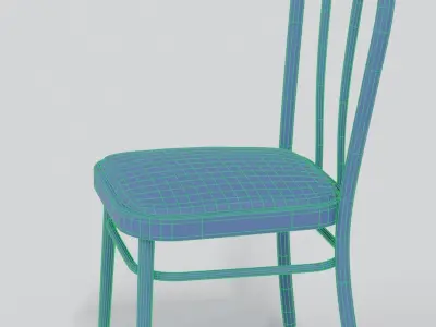 Antique bentwood chair Free low-poly 3D model