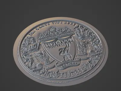 Liverpool Football Medallion 3D print model
