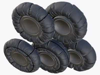 Low Pressure Snow Tire M1 3D model