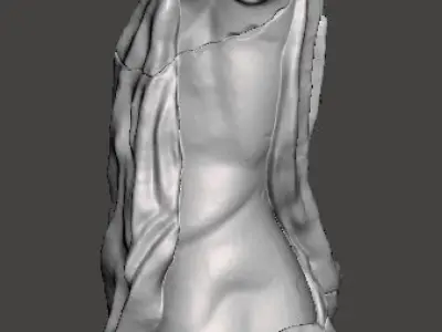 Antique male torso CRACK 3D print model