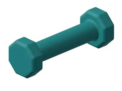 Plastic Otcagonal Dumbbell 3D model