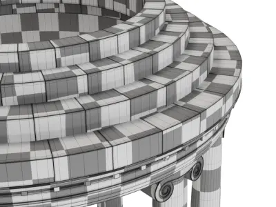 Ancient Greek round monument 3D model