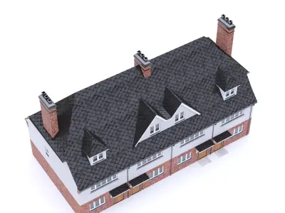 English Brick House 06 Low-poly 3D model