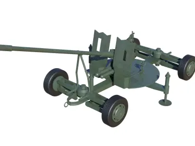 Anti Aircraft Gun Low-poly 3D model
