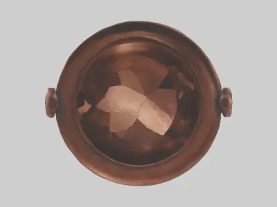 Aged Copper Pot Model Low-poly 3D model