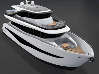 P X80 Yacht 3D Model 3D model