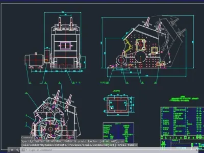PF-1007 IMPACT CRUSHER COMPLETE DRAWING 3D model