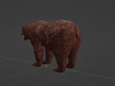 GRIZZLY BEAR REALISTIC BEAR 3D MODEL 3D model