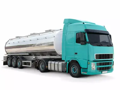 Water Tank Truck Utility Transport Liquid Tanker Vehicle 3D model