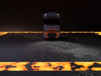 Renault Range T Low-poly 3D model