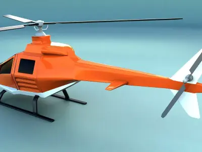 Futuristic helicopter concept  3D model